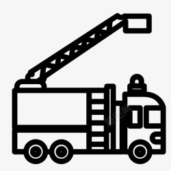 工厂消防消防车工厂工业图标高清图片