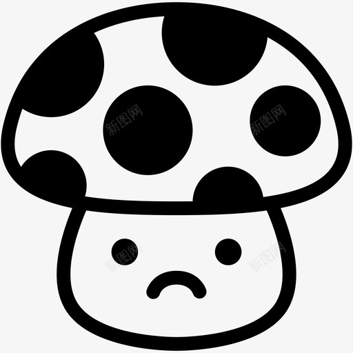 悲伤表情情绪图标svg_新图网 https://ixintu.com 悲伤 情绪 感觉 蘑菇 蘑菇卷1表情符号行 表情