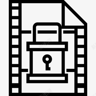 视频文件键3线性图标图标