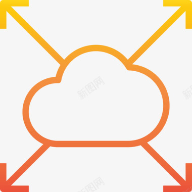 云计算云17梯度图标图标