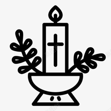 蜡烛仪式装饰图标图标