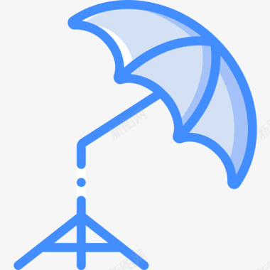 雨伞摄影31蓝色图标图标