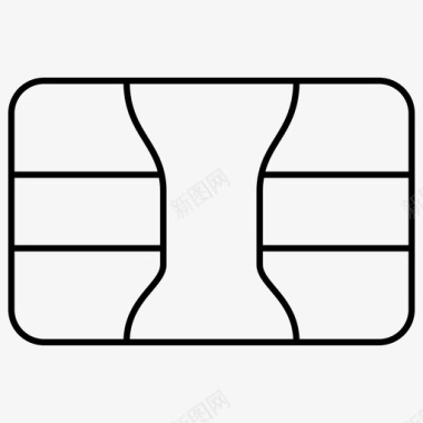 sim卡手机基本用户界面轮廓图标图标