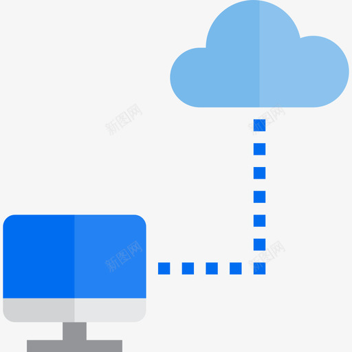 云通信网络3扁平图标svg_新图网 https://ixintu.com 云 扁平 通信网络3