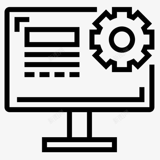3档线性监视器图标svg_新图网 https://ixintu.com 3档线性监视器
