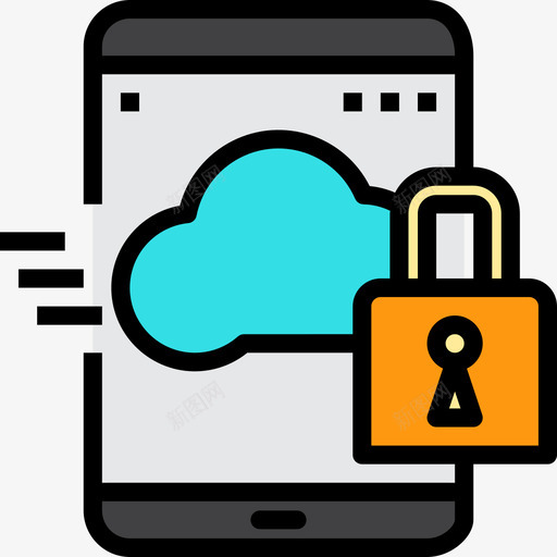 云计算平板应用线颜色图标svg_新图网 https://ixintu.com 云计算 平板应用 线颜色