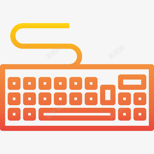 键盘计算机设备3渐变图标svg_新图网 https://ixintu.com 渐变 计算机设备3 键盘