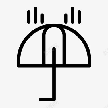 雨伞开放式雨图标图标