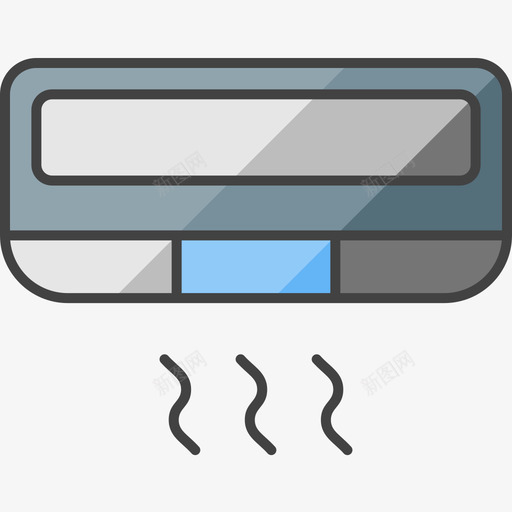空调房地产101线性颜色图标svg_新图网 https://ixintu.com 房地产101 空调 线性颜色