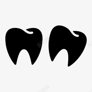 牙齿牙医牙科诊所图标图标