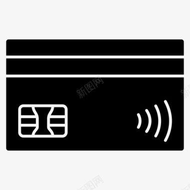 非接触式卡非接触式支付信用卡图标图标