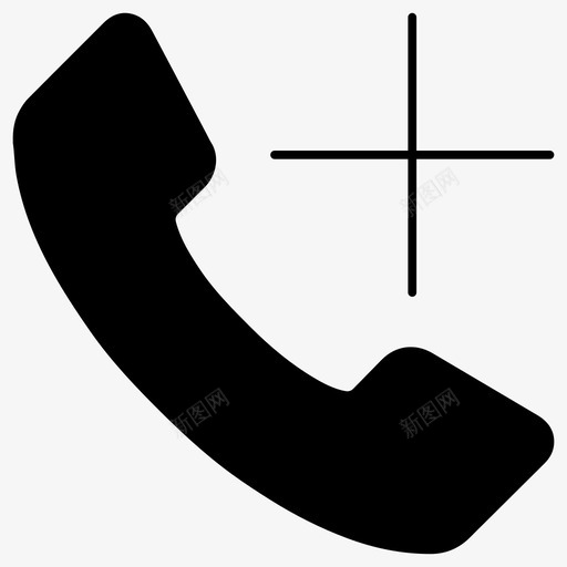 添加电话号码呼叫电话号码图标svg_新图网 https://ixintu.com 呼叫 基本的ui字形图标 添加电话号码 电话号码