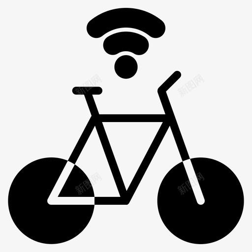 智能自行车自行车城市图标svg_新图网 https://ixintu.com 城市 智能城市1字形实心 智能自行车 现代 自行车
