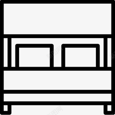家具卧室7线性图标图标