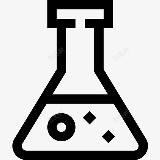 烧瓶生物学6线性图标svg_新图网 https://ixintu.com 烧瓶 生物学6 线性