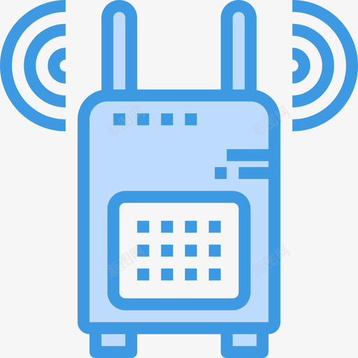 路由器家用蓝色图标svg_新图网 https://ixintu.com 家用蓝色 路由器