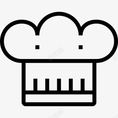 厨师帽42号餐厅直系图标图标