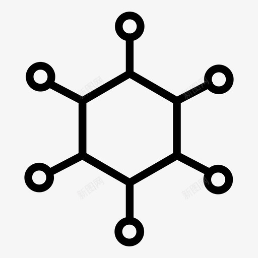 六边形单元网络图标svg_新图网 https://ixintu.com 六边形 单元 网络