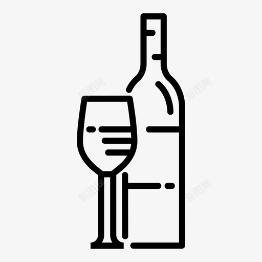 葡萄酒饮料酒瓶图标svg_新图网 https://ixintu.com 葡萄酒 酒瓶 食品和饮料 饮料