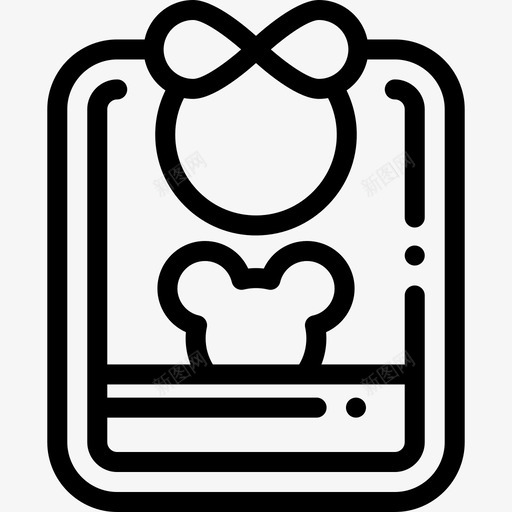 BibBaby58线性图标svg_新图网 https://ixintu.com Baby58 Bib 线性