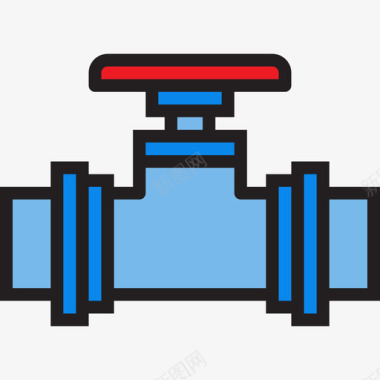 阀门管道工工具6线颜色图标图标