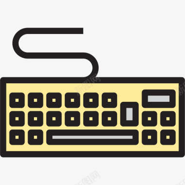 键盘计算机设备2线性颜色图标图标