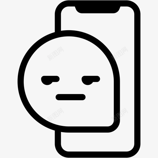 恼人表情符号情绪图标svg_新图网 https://ixintu.com 信息 恼人 情绪 手机 智能手机 消息卷1表情线 表情符号