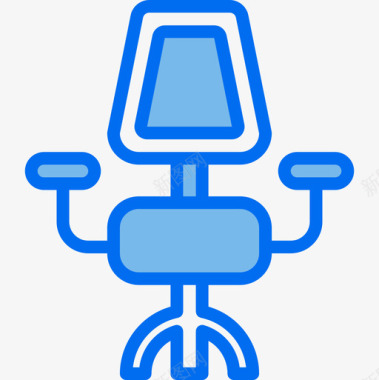 办公椅办公用品4蓝色图标图标