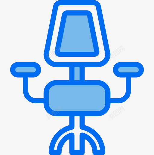 办公椅办公用品4蓝色图标svg_新图网 https://ixintu.com 办公椅 办公用品4 蓝色