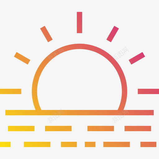 日落145号天气坡度图标svg_新图网 https://ixintu.com 145号天气 坡度 日落