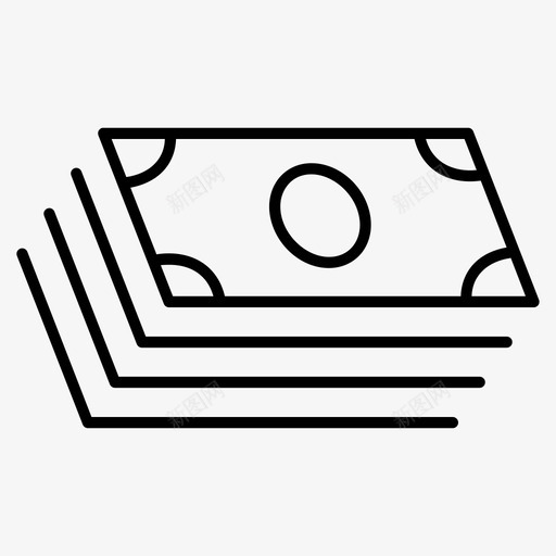钱美元美元钞票图标svg_新图网 https://ixintu.com 杂项 美元 美元钞票 钱