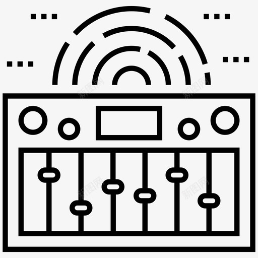 音乐均衡器调整后的声音音乐设置图标svg_新图网 https://ixintu.com 声波 技术设备线图标 调整后的声音 音乐均衡器 音乐设置 音轨