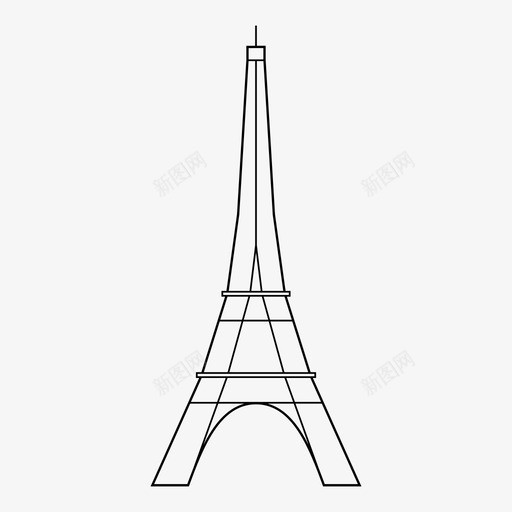 埃菲尔铁塔法国纪念碑图标svg_新图网 https://ixintu.com 埃菲尔铁塔 巴黎 文化标志 法国 纪念碑 著名建筑