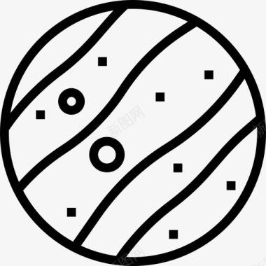 水星84号空间直线型图标图标