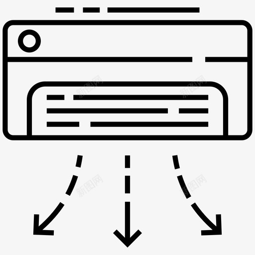 空调空调机组空压机图标svg_新图网 https://ixintu.com 工艺设备线图标 电器 空压机 空调 空调机组 风冷