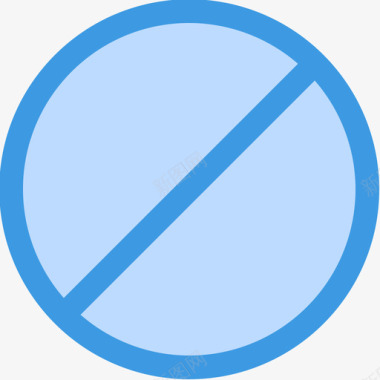 禁止基本7蓝色图标图标