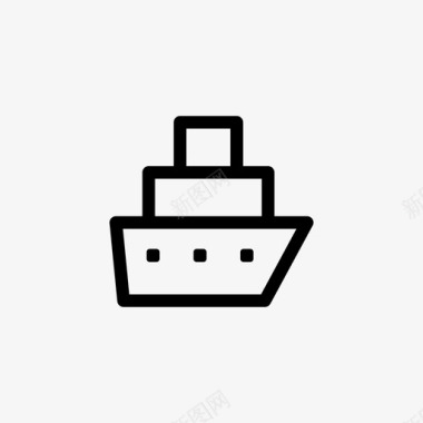 船舶出口物流图标图标