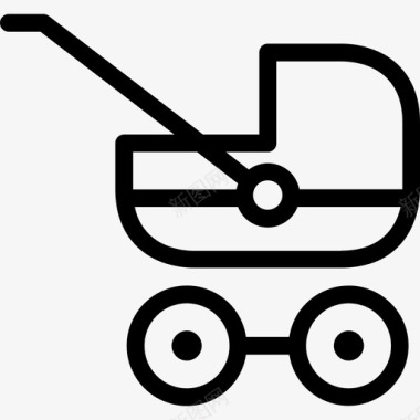 婴儿车玩具6线性图标图标