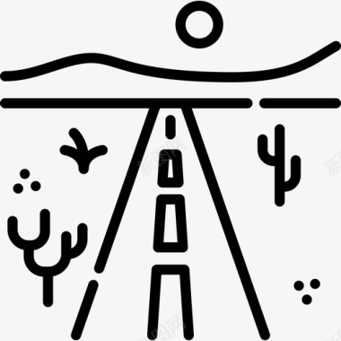公路沙漠8号直线图标图标