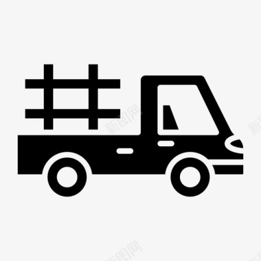 小型卡车汽车运输图标图标