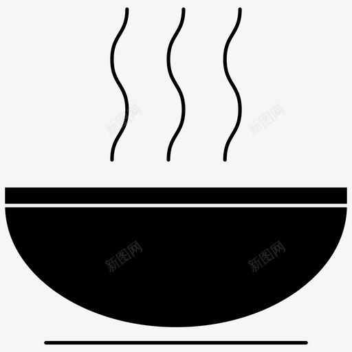热的食物碗热汤图标svg_新图网 https://ixintu.com 热汤 热的食物 碗 餐厅雕文图标