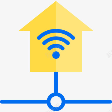 家庭网络通信网络3扁平图标图标