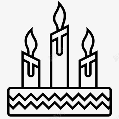 蜡烛蛋糕圣诞节图标图标