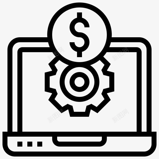 搜索成本笔记本电脑货币图标svg_新图网 https://ixintu.com 在线 在线marketplaceline 搜索成本 笔记本电脑 系统 货币