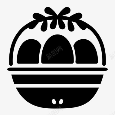 复活节彩蛋篮子庆祝图标图标