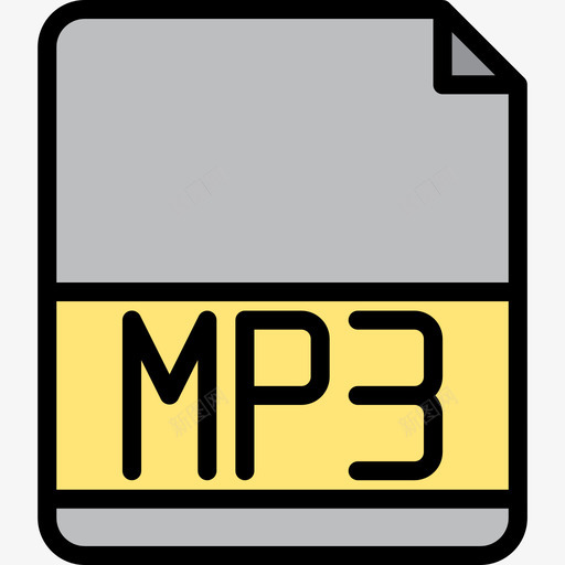 Mp3文件扩展名3线性颜色图标svg_新图网 https://ixintu.com Mp3 文件扩展名3 线性颜色