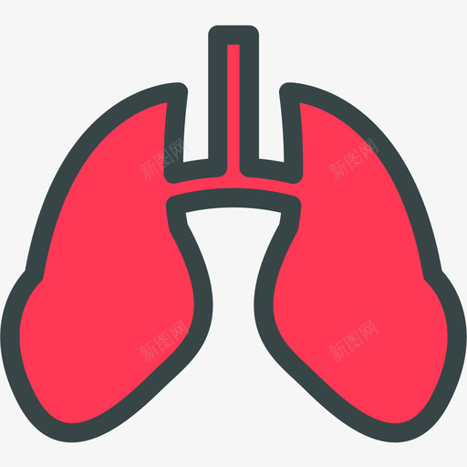 肺烟草2线性颜色图标svg_新图网 https://ixintu.com 烟草2 线性颜色 肺