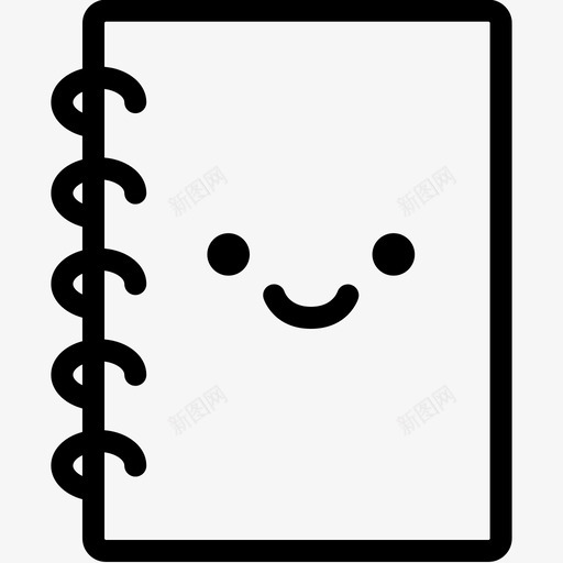 微笑书本表情符号图标svg_新图网 https://ixintu.com 书本 微笑 情感 笔记本 笔记本第一卷表情线 纸张 表情符号