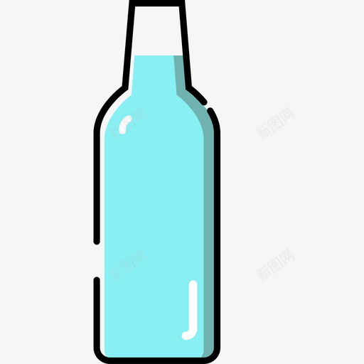 酒瓶svg_新图网 https://ixintu.com 酒瓶 填充 可爱 多色 精美 圆润 线性