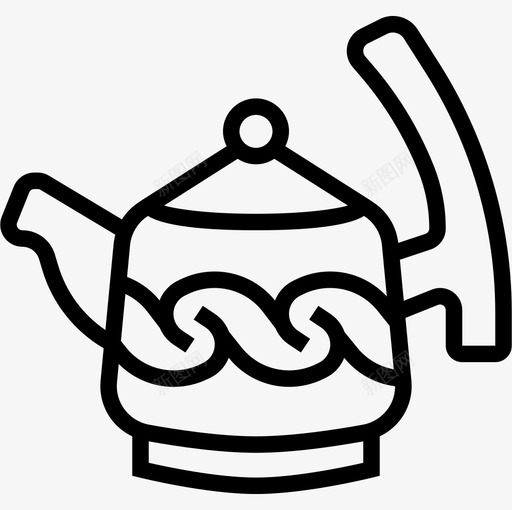 茶壶中国符号3直线图标svg_新图网 https://ixintu.com 中国符号3 直线 茶壶